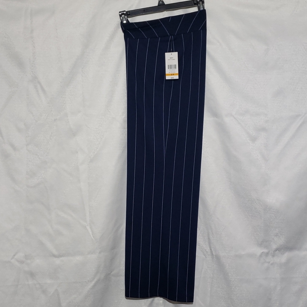 Pinstripe pull-on dress pants